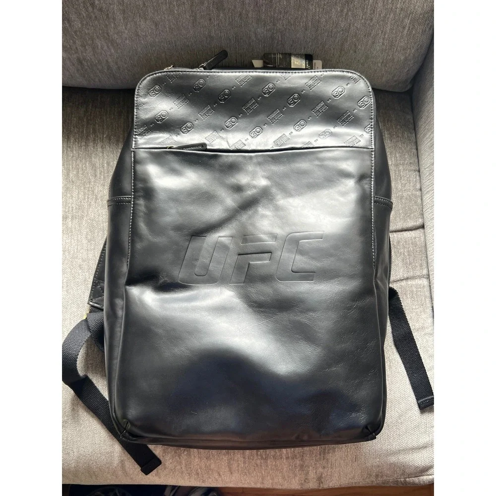 Andar The Manhattan Leather Backpack‎ Jet Black UFC 30th Anniversary Limited New